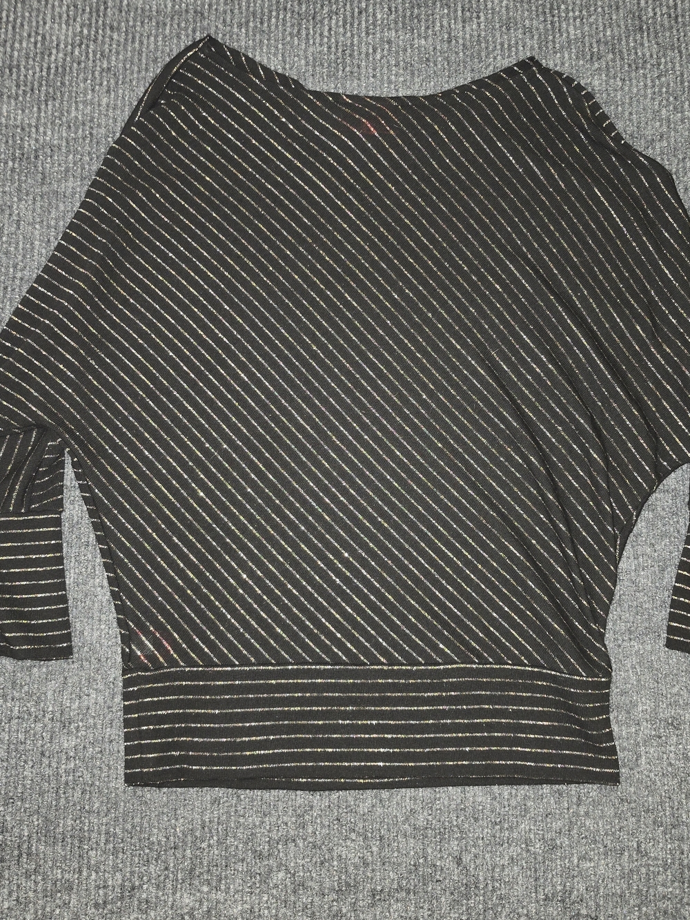 Black Metallic-Striped Women's Sweater - Picture 6 of 6